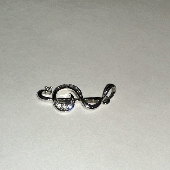 Treble clef music necklace charm - Picture 3 of 6